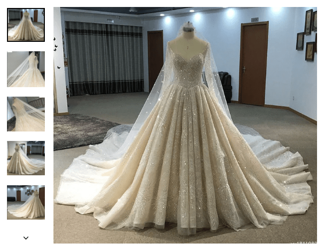 How do you bustle a royal train wedding dress?