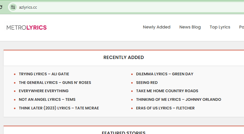 Fully free website for lyrics in 2024
