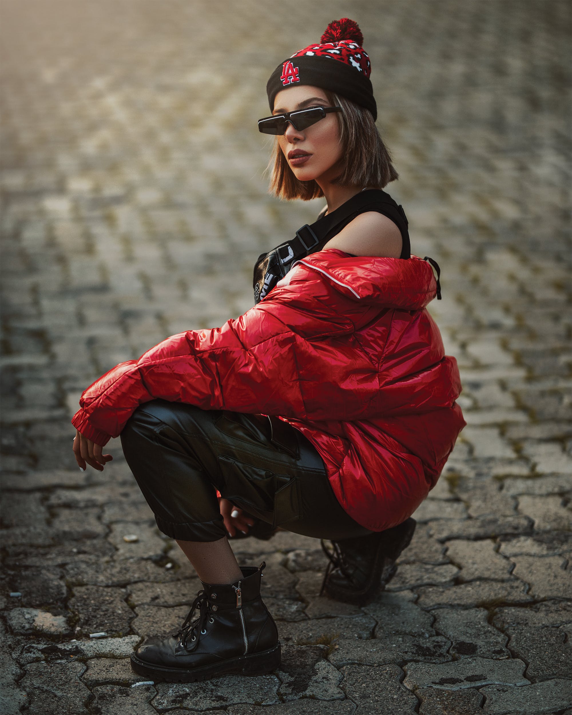 Chic Fusion: Leather, Lace, Fashion Grace